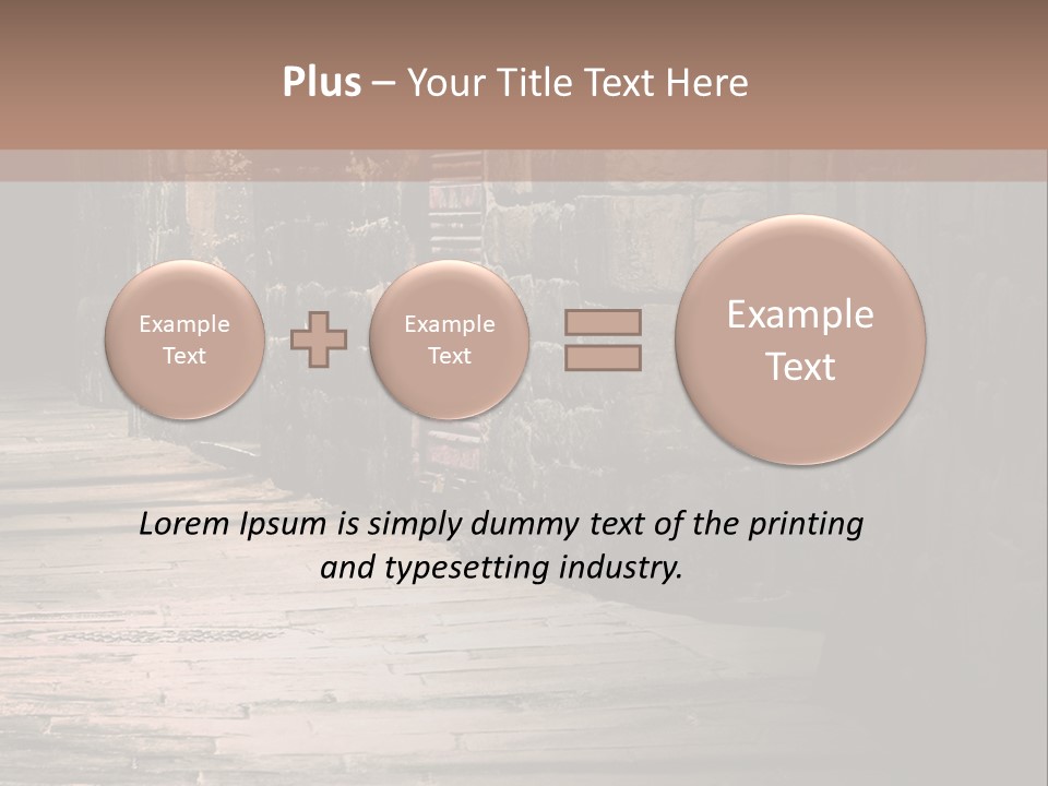 A Narrow Alley Way With Stone Walls And A Door PowerPoint Template