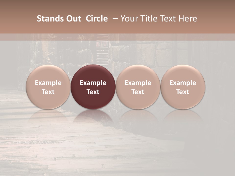 A Narrow Alley Way With Stone Walls And A Door PowerPoint Template