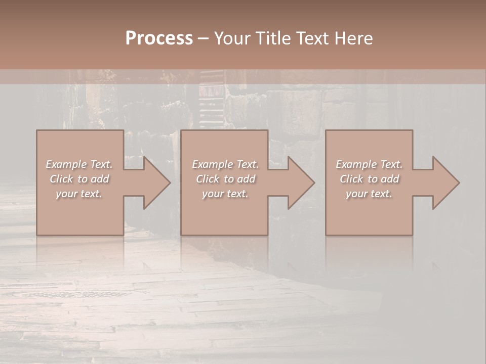 A Narrow Alley Way With Stone Walls And A Door PowerPoint Template