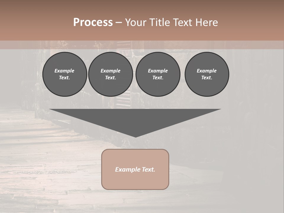 A Narrow Alley Way With Stone Walls And A Door PowerPoint Template