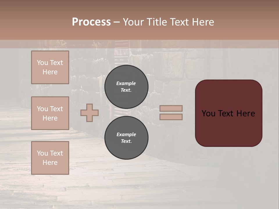 A Narrow Alley Way With Stone Walls And A Door PowerPoint Template