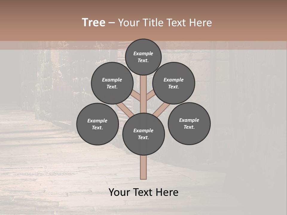 A Narrow Alley Way With Stone Walls And A Door PowerPoint Template