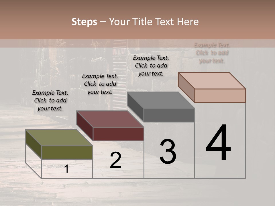 A Narrow Alley Way With Stone Walls And A Door PowerPoint Template