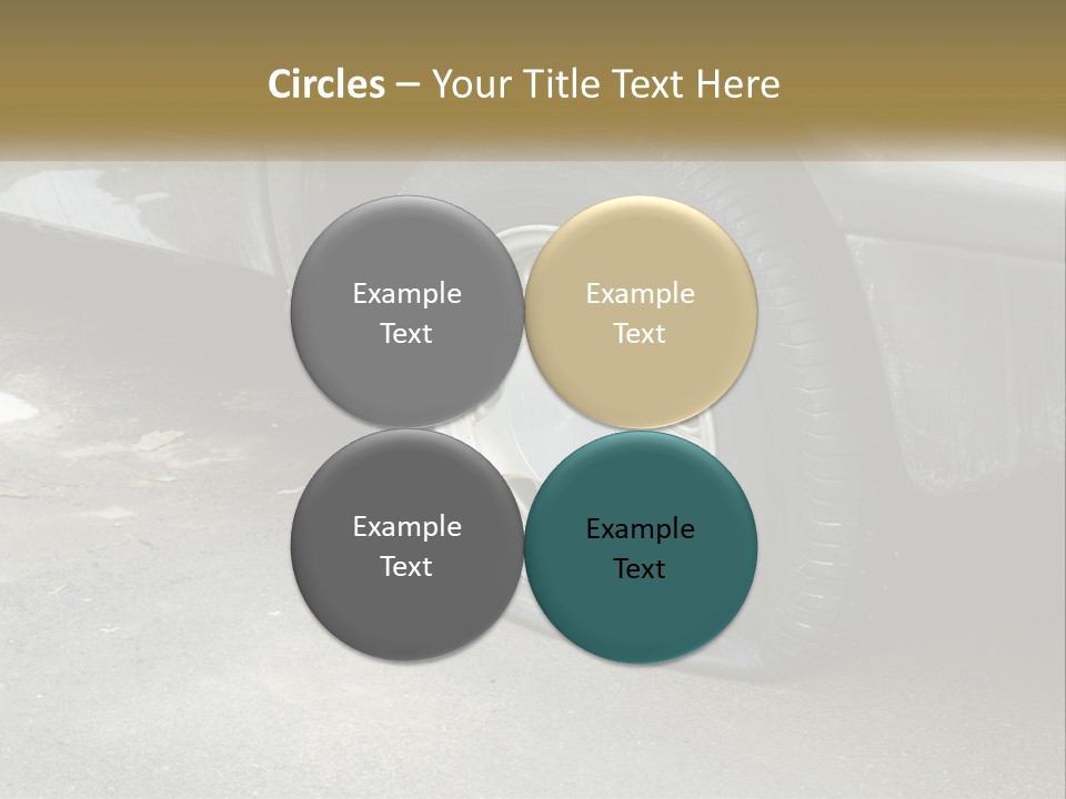 A Silver Car Is Parked On The Street PowerPoint Template
