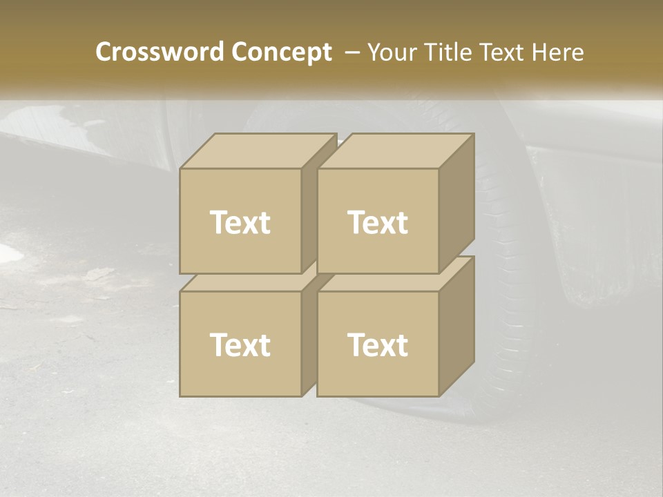 A Silver Car Is Parked On The Street PowerPoint Template