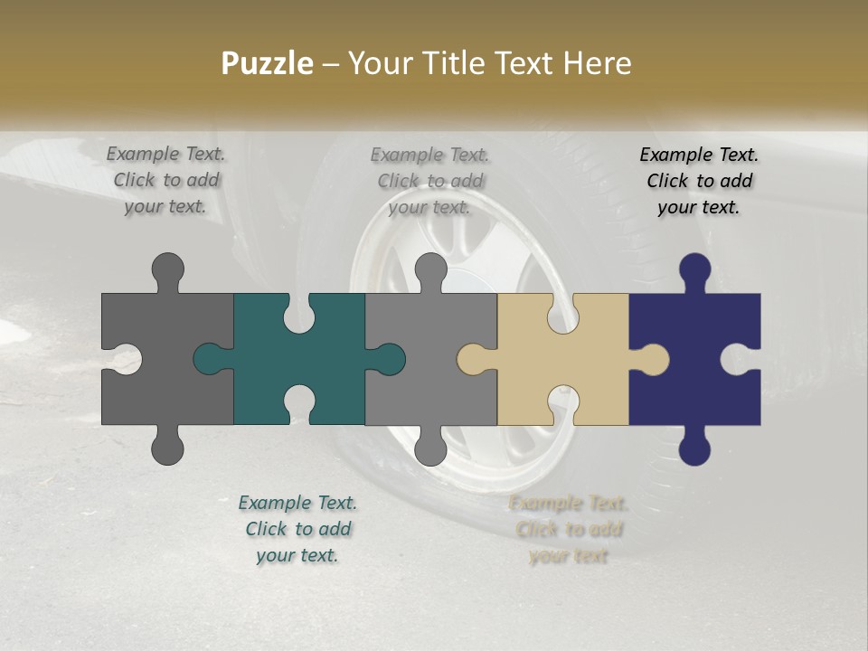A Silver Car Is Parked On The Street PowerPoint Template