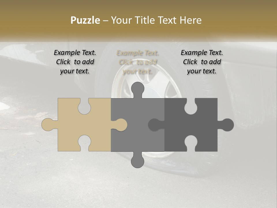 A Silver Car Is Parked On The Street PowerPoint Template