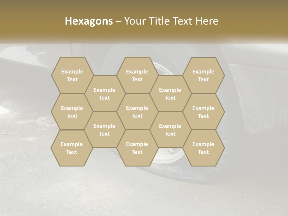 A Silver Car Is Parked On The Street PowerPoint Template