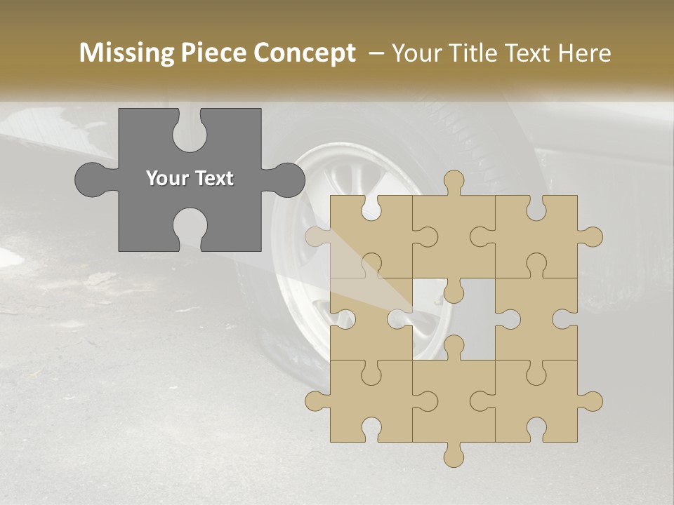 A Silver Car Is Parked On The Street PowerPoint Template