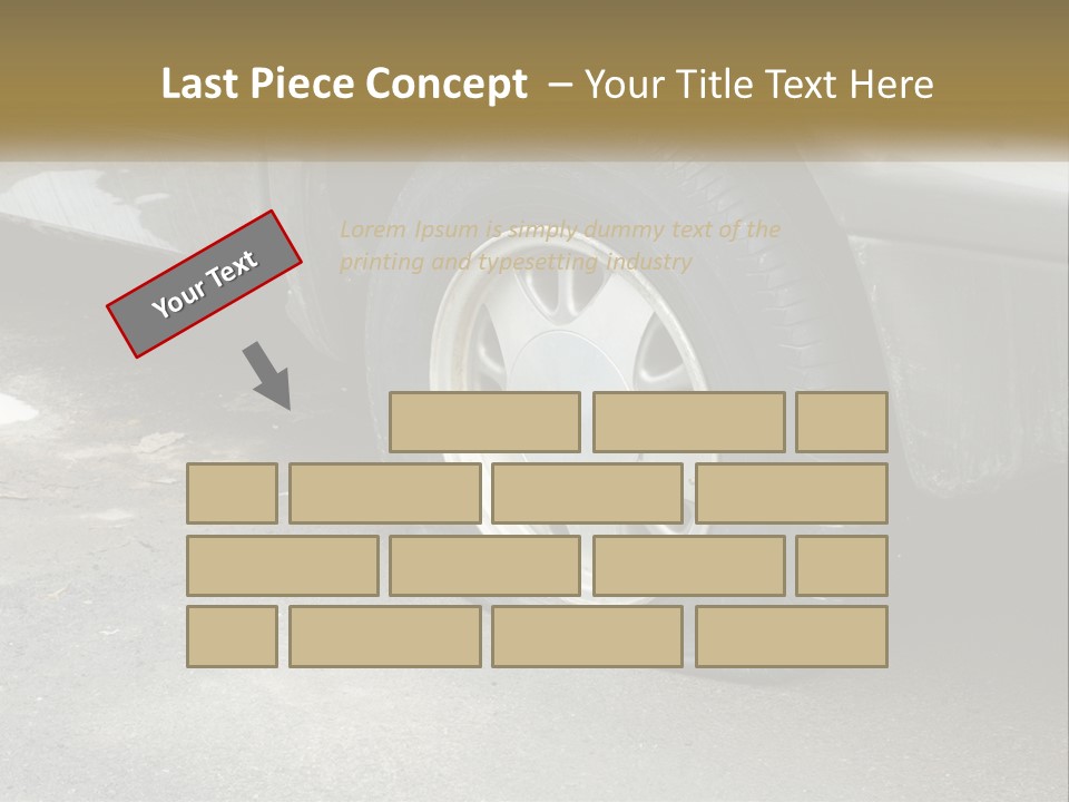 A Silver Car Is Parked On The Street PowerPoint Template