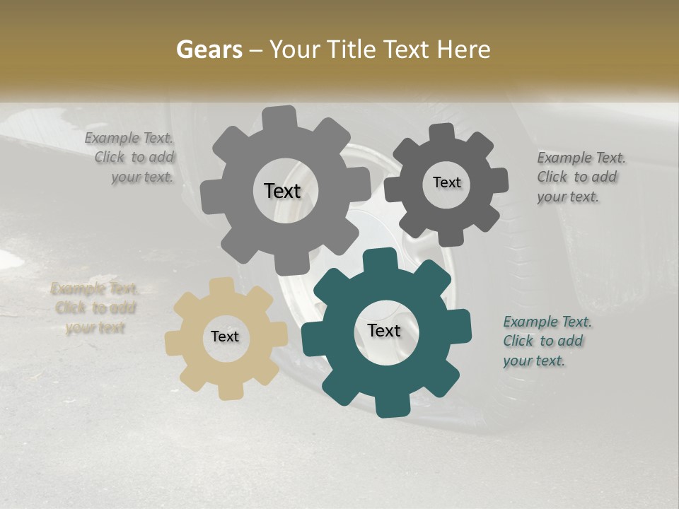 A Silver Car Is Parked On The Street PowerPoint Template