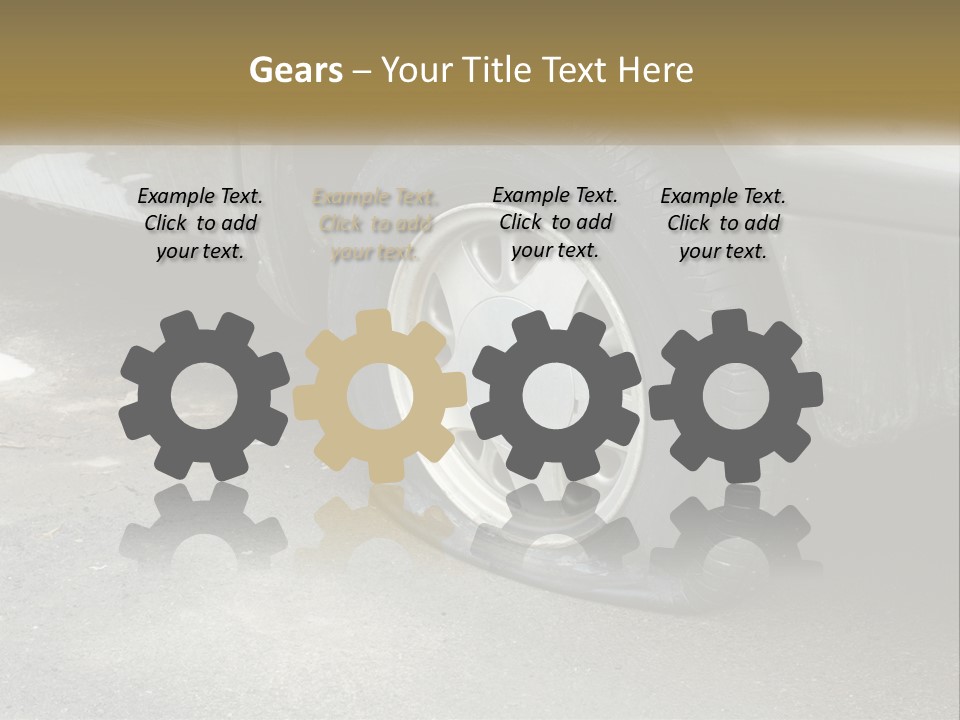 A Silver Car Is Parked On The Street PowerPoint Template