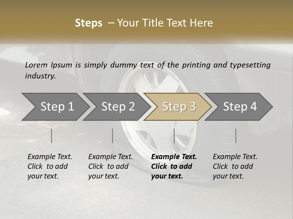 A Silver Car Is Parked On The Street PowerPoint Template