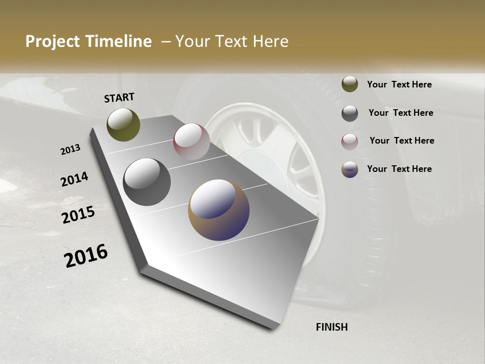 A Silver Car Is Parked On The Street PowerPoint Template