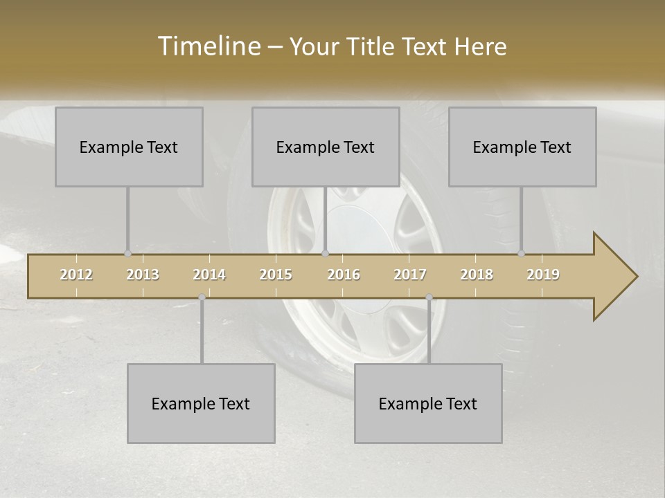 A Silver Car Is Parked On The Street PowerPoint Template