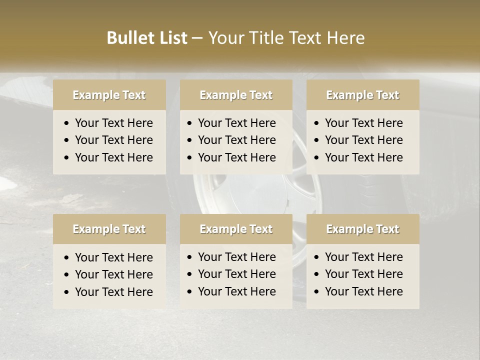 A Silver Car Is Parked On The Street PowerPoint Template