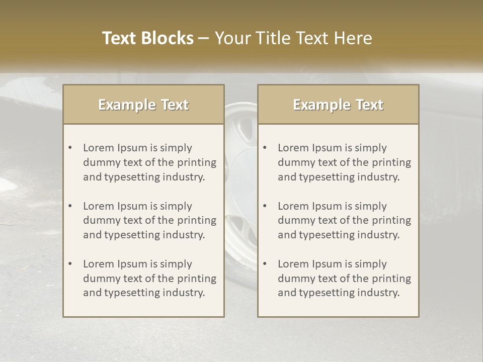 A Silver Car Is Parked On The Street PowerPoint Template