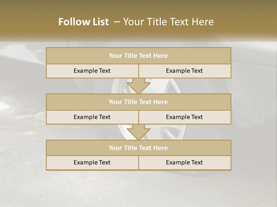 A Silver Car Is Parked On The Street PowerPoint Template