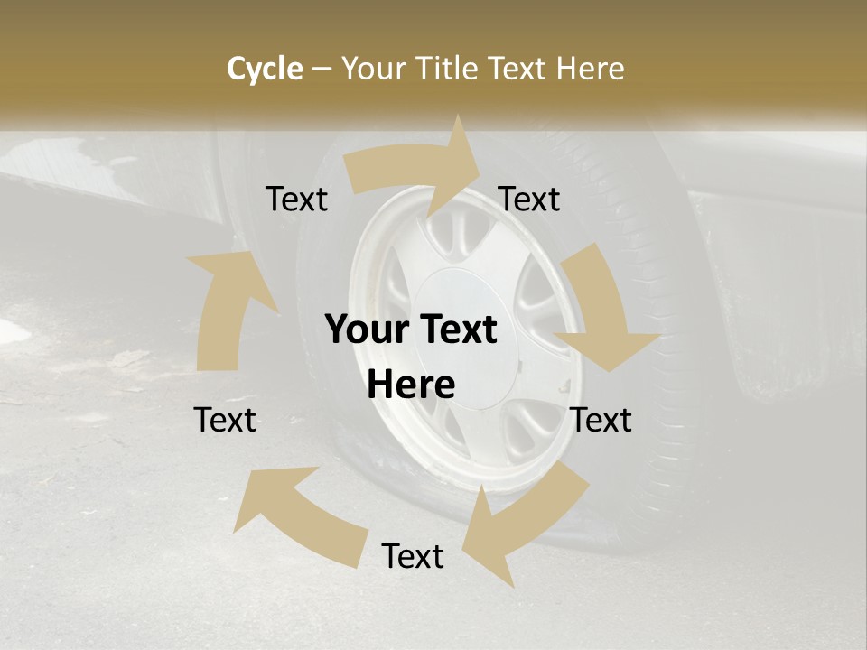 A Silver Car Is Parked On The Street PowerPoint Template