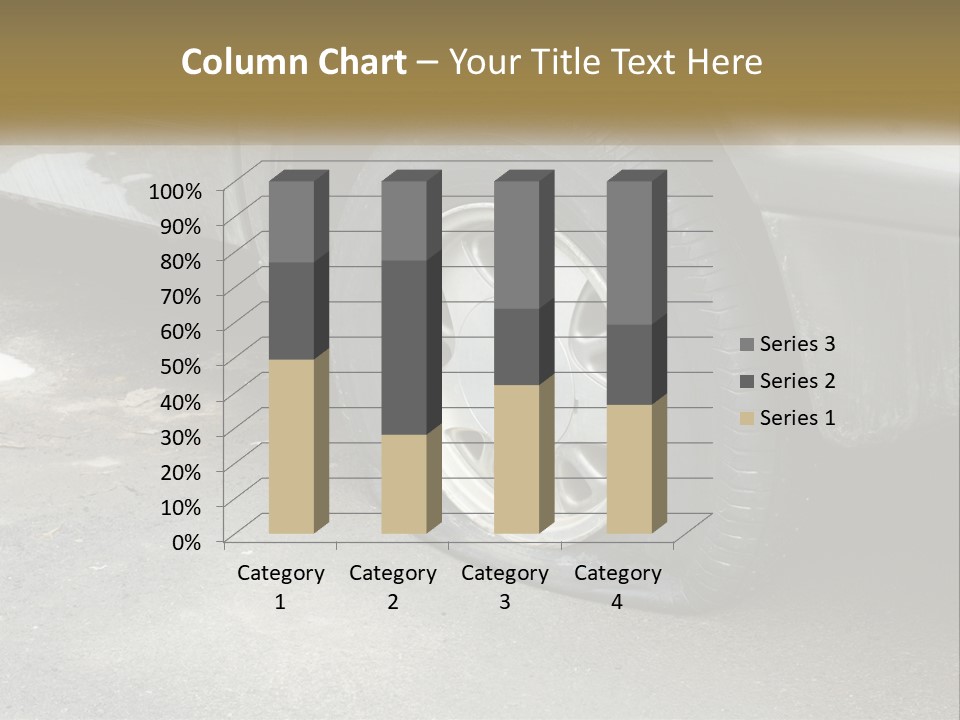 A Silver Car Is Parked On The Street PowerPoint Template