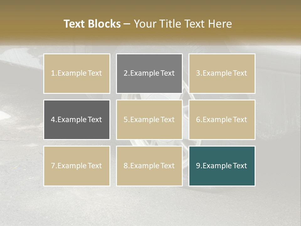 A Silver Car Is Parked On The Street PowerPoint Template