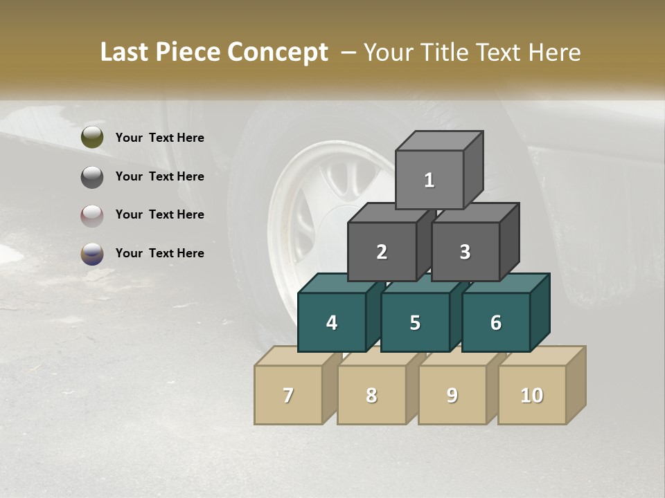 A Silver Car Is Parked On The Street PowerPoint Template