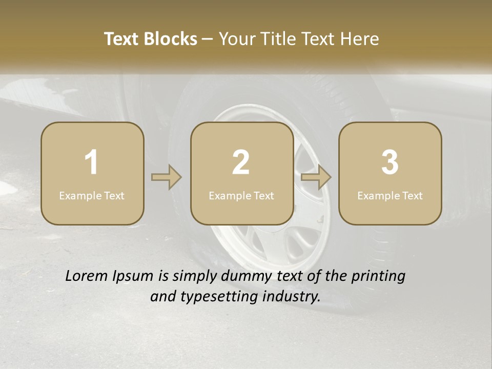 A Silver Car Is Parked On The Street PowerPoint Template