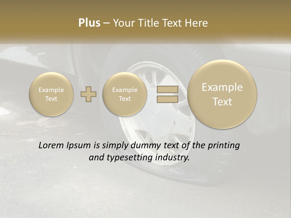 A Silver Car Is Parked On The Street PowerPoint Template