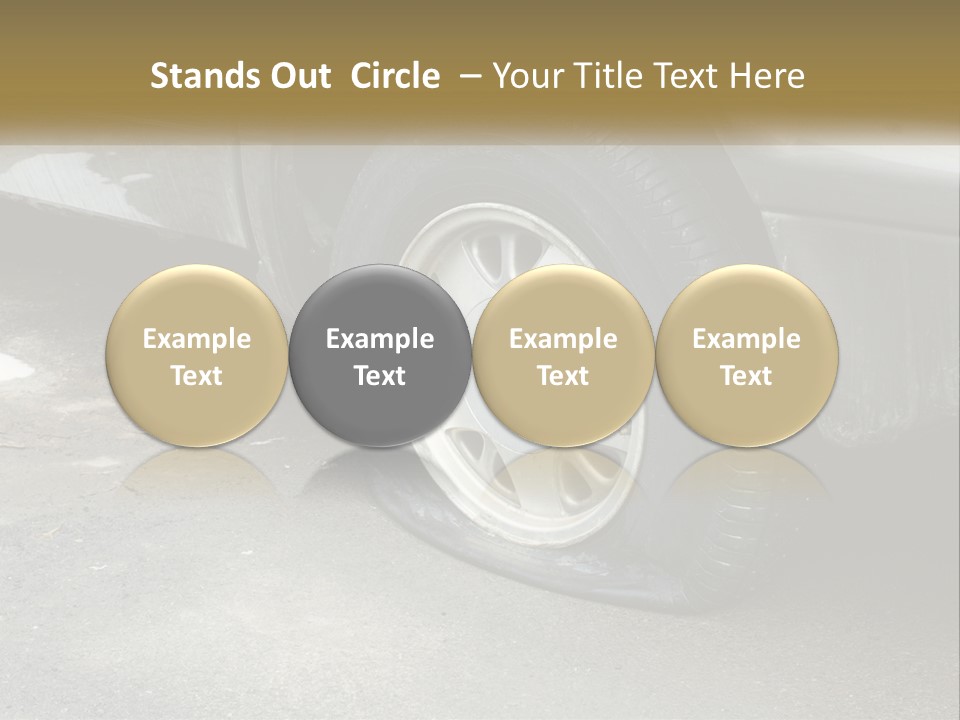 A Silver Car Is Parked On The Street PowerPoint Template