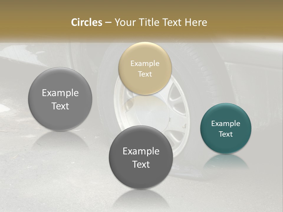 A Silver Car Is Parked On The Street PowerPoint Template