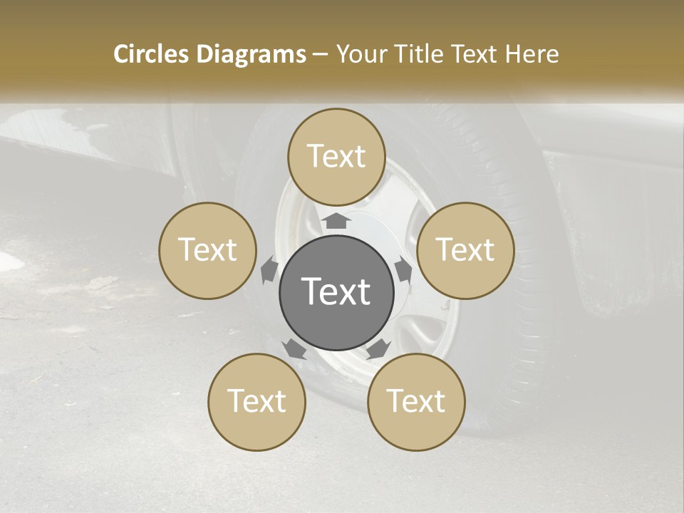 A Silver Car Is Parked On The Street PowerPoint Template