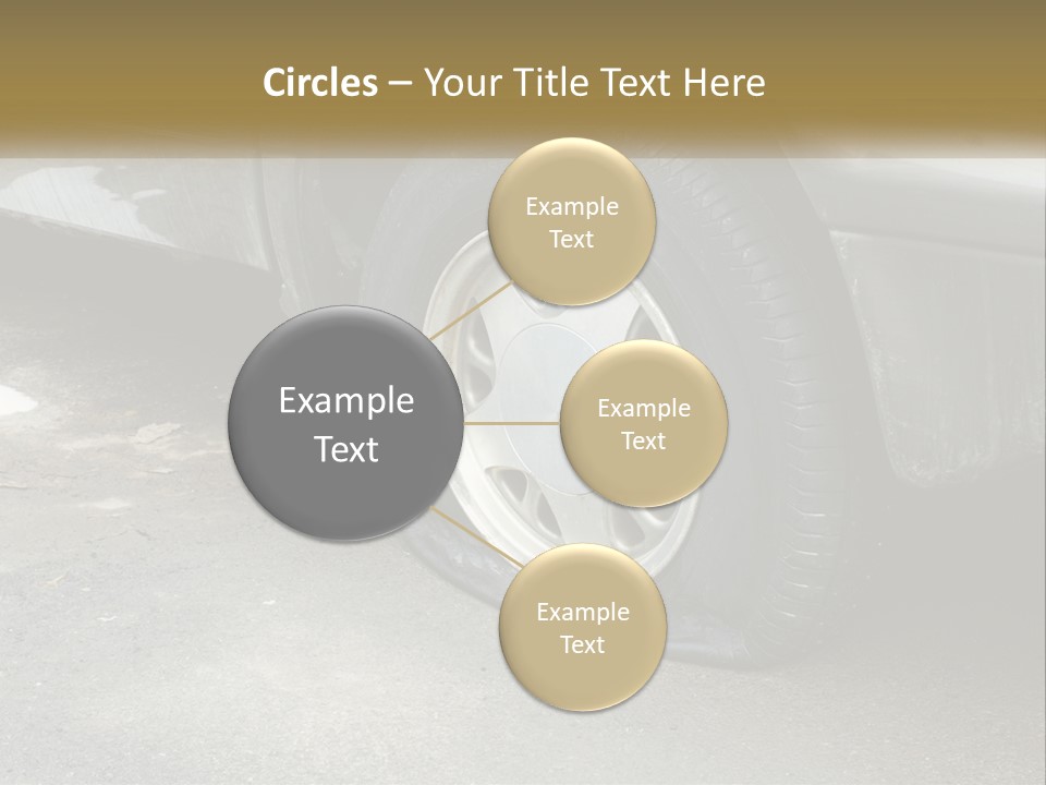 A Silver Car Is Parked On The Street PowerPoint Template