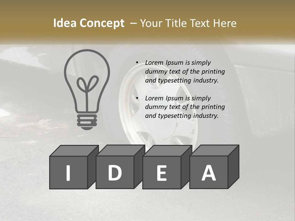 A Silver Car Is Parked On The Street PowerPoint Template