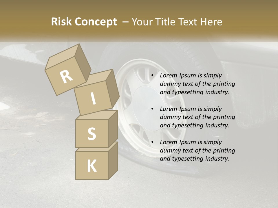 A Silver Car Is Parked On The Street PowerPoint Template