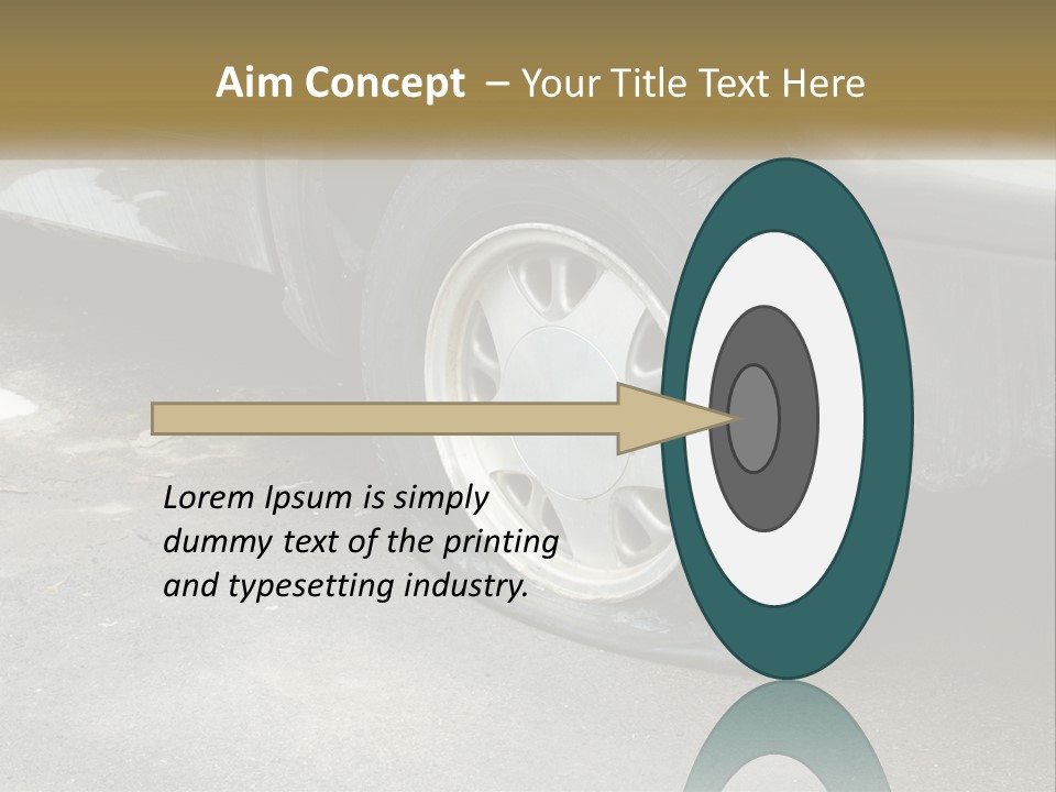 A Silver Car Is Parked On The Street PowerPoint Template