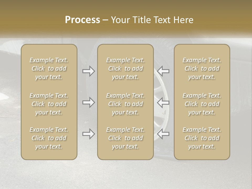 A Silver Car Is Parked On The Street PowerPoint Template