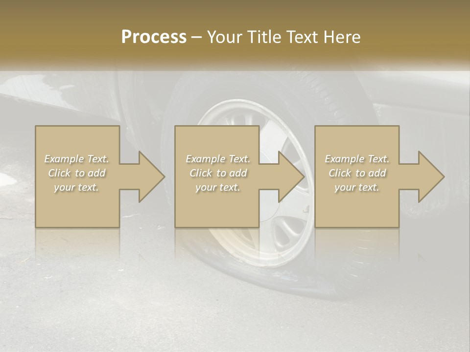 A Silver Car Is Parked On The Street PowerPoint Template