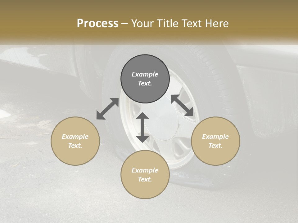 A Silver Car Is Parked On The Street PowerPoint Template
