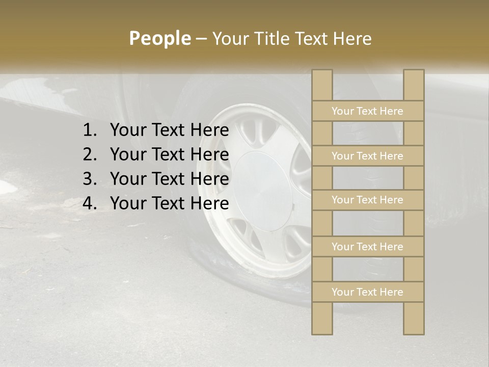 A Silver Car Is Parked On The Street PowerPoint Template