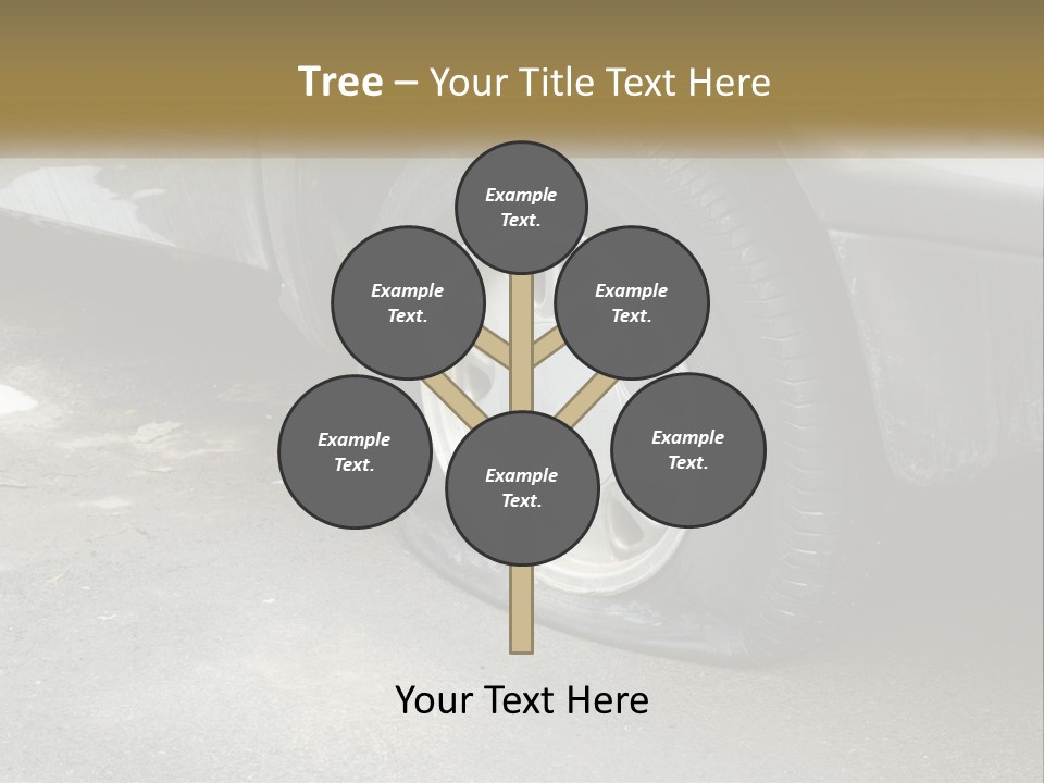 A Silver Car Is Parked On The Street PowerPoint Template