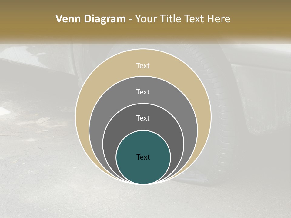 A Silver Car Is Parked On The Street PowerPoint Template