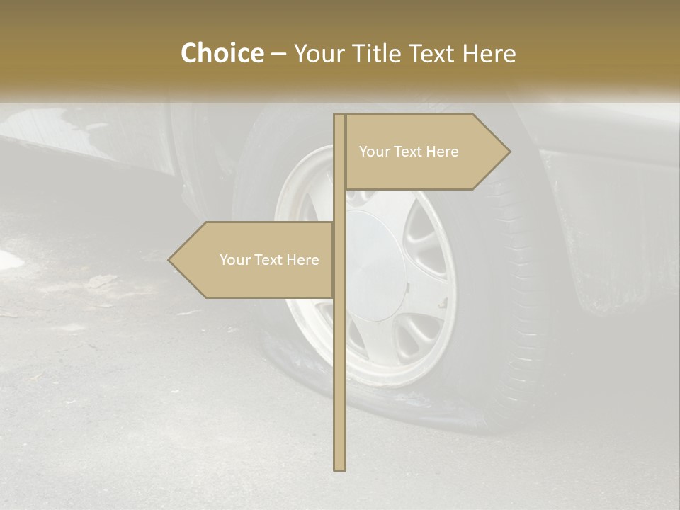 A Silver Car Is Parked On The Street PowerPoint Template