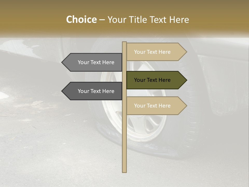 A Silver Car Is Parked On The Street PowerPoint Template
