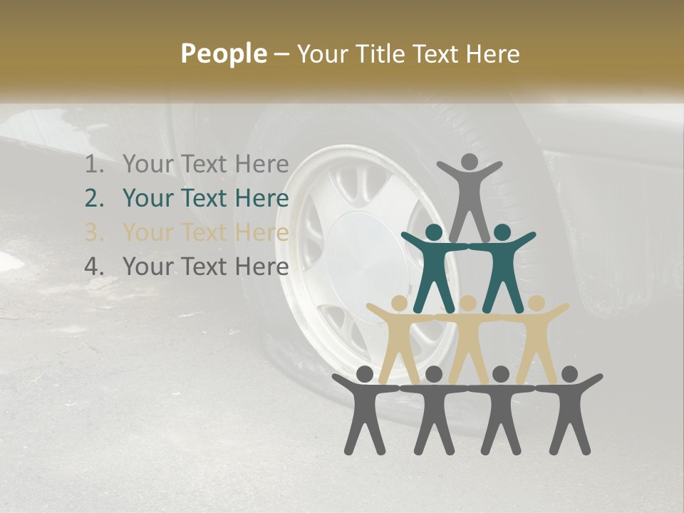A Silver Car Is Parked On The Street PowerPoint Template