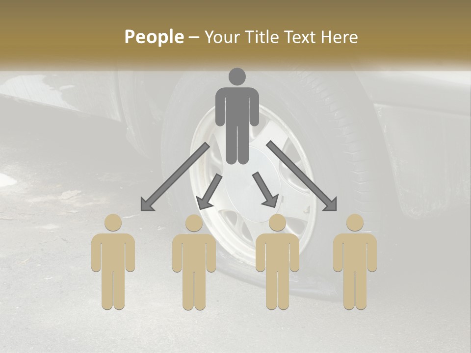 A Silver Car Is Parked On The Street PowerPoint Template