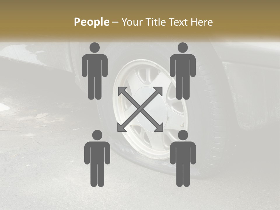 A Silver Car Is Parked On The Street PowerPoint Template