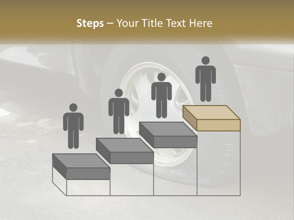 A Silver Car Is Parked On The Street PowerPoint Template