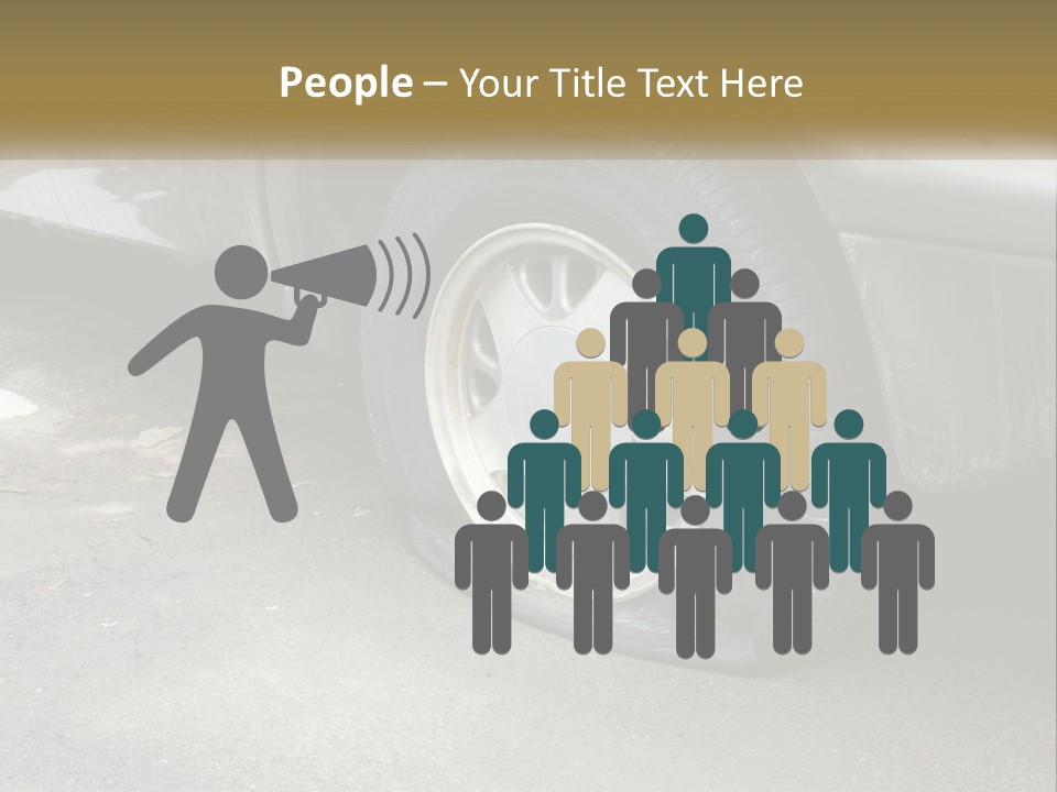 A Silver Car Is Parked On The Street PowerPoint Template