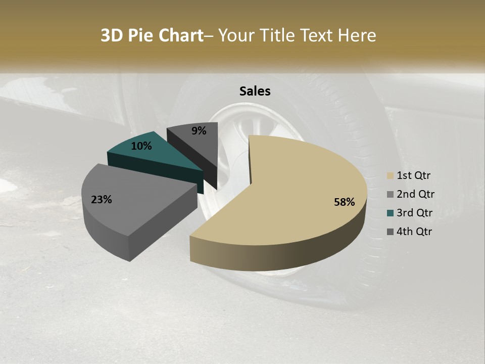A Silver Car Is Parked On The Street PowerPoint Template