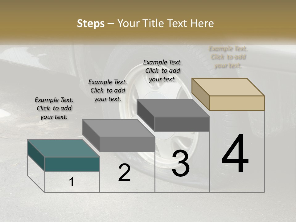 A Silver Car Is Parked On The Street PowerPoint Template